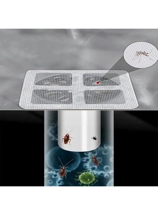 HOMESTAR 30 Pcs Disposable Shower Drain Hair Catcher Mesh Stickers, Bathroom Drain Trap Fine Mesh Kitchen Drain Strainer, Fits Dishwasher, Microwave, Freezer, Refrigerator - Image 4